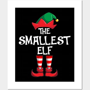 Smallest Elf Matching Family Christmas Posters and Art